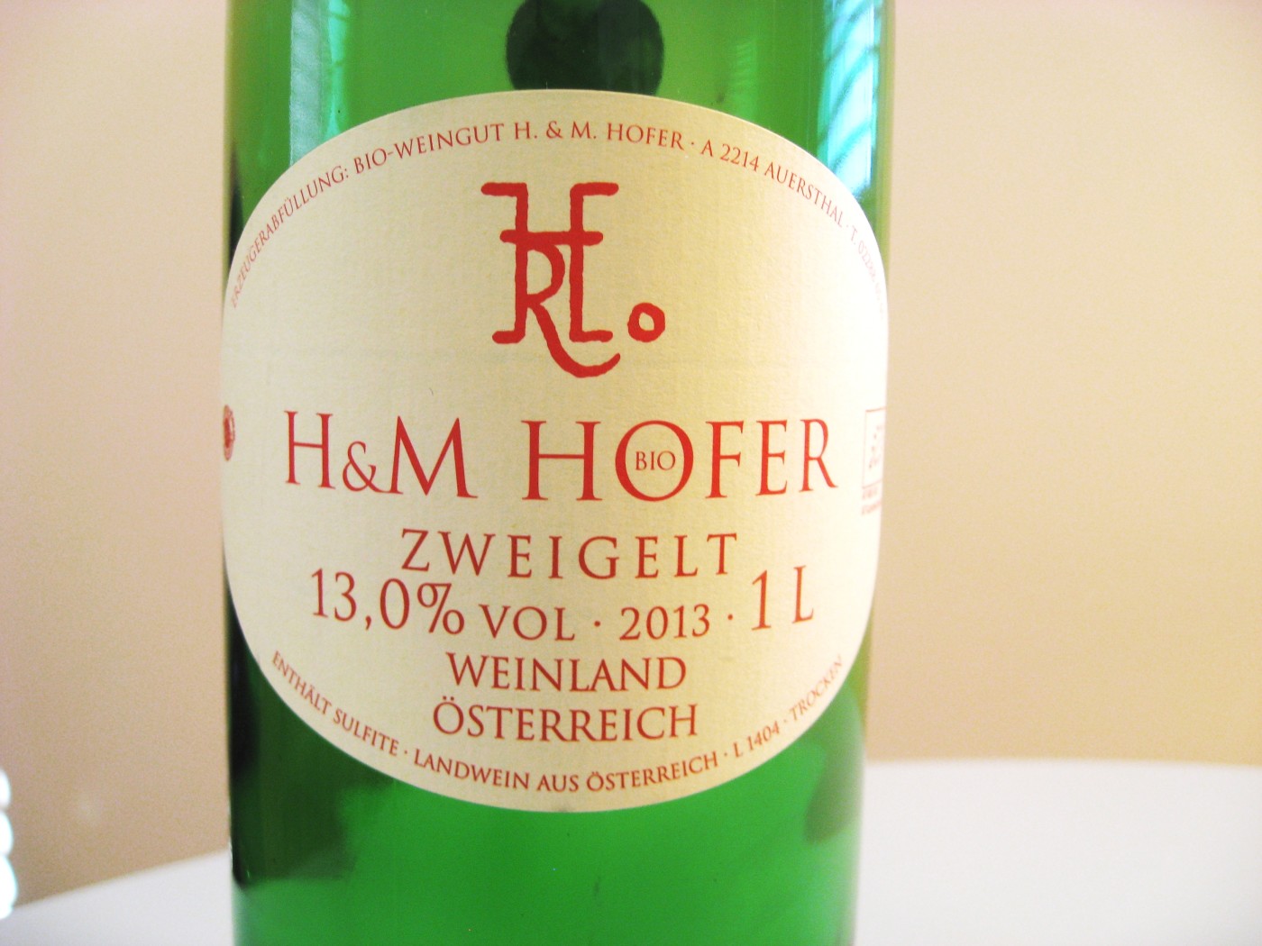 H&M Hofer, Zweigelt 2013, Weinland, Osterreich, Austria, Wine Casual