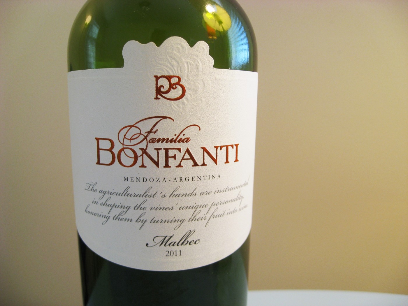 Familia Bonfanti, Malbec 2011, Wine Casual