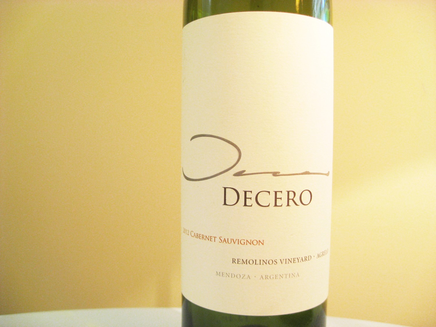 Decero, Cabernet 2012, Remolinos Vineyard, Agrelo, Mendoza, Argentina, Wine Casual