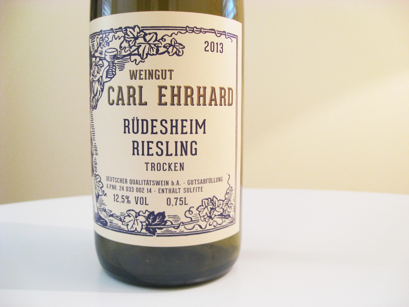 Weingut Carl Ehrhard, Rudesheim Riesling Trocken 2013, Germany, Wine Casual