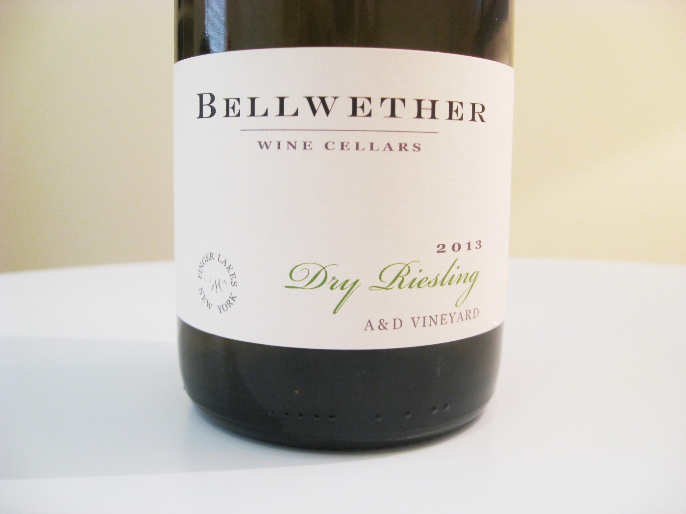 Bellwether Wine Cellars, Dry Riesling 2013, A&D Vineyard, Kueka Lake, Finger Lakes, New York, Wine Casual