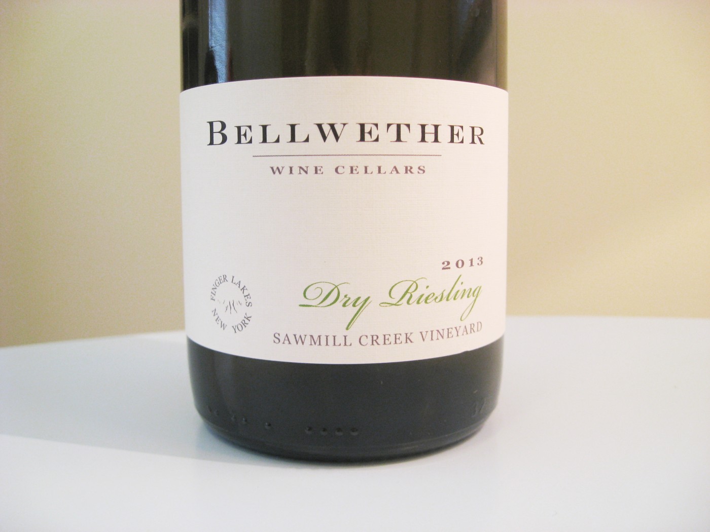 Bellwether Wine Cellars, Dry Riesling 2013, Sawmill Creek Vineyard, Finger Lakes, New York, Wine Casual