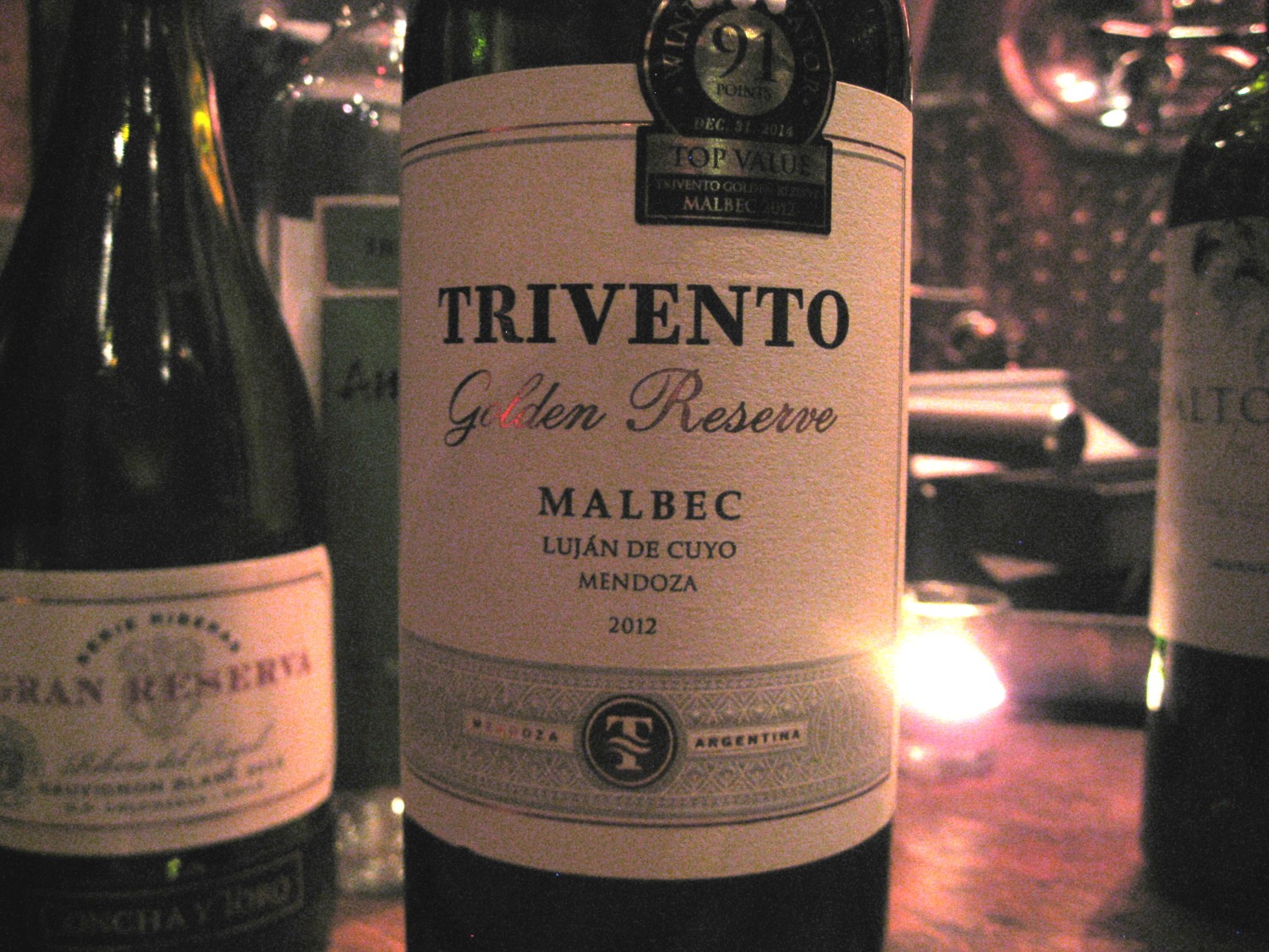 Trivento, Golden Reserve Malbec 2012, Lujan de Cuyo, Argentina, Wine Casual