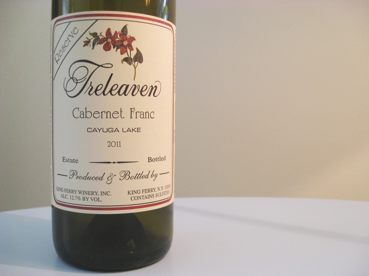 Treleaven, Reserve Cabernet Franc 2011, Cayuga Lake, New York, Wine Casual