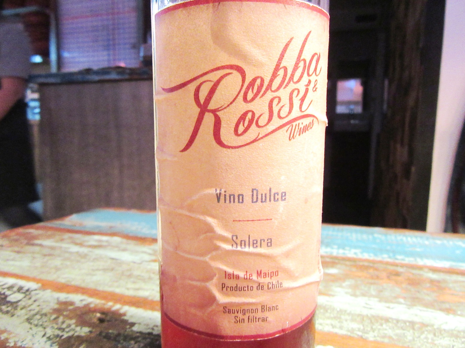 Robba & Rossi Wines, Vino Dulce, Solera Sauvignon Blanc, Isla de Maipo, Chile, Wine Casual