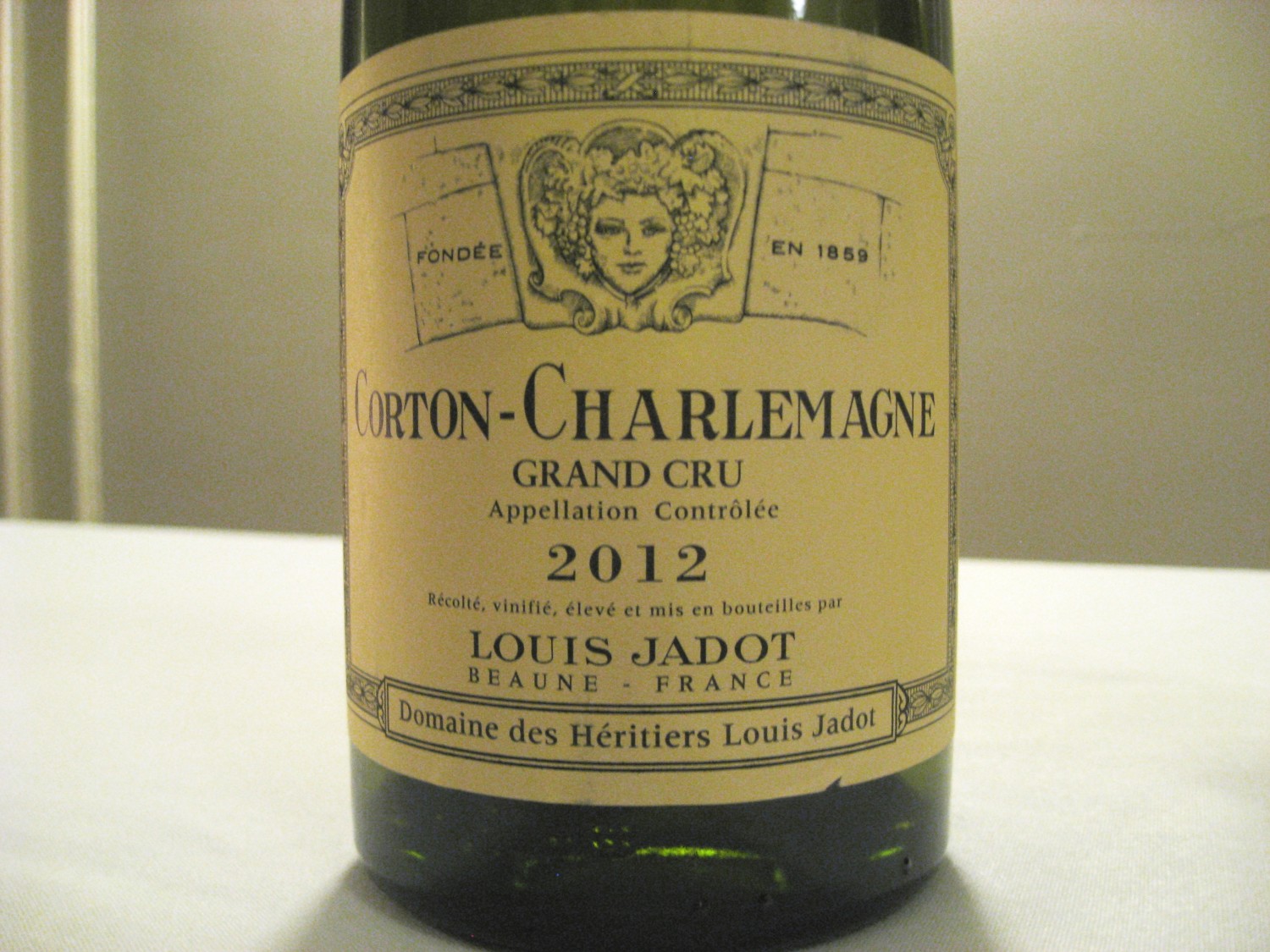 Domaine des Héritiers Louis Jadot, Corton-Charlemagne Grand Cru 2012, Beaune, France, Wine Casual