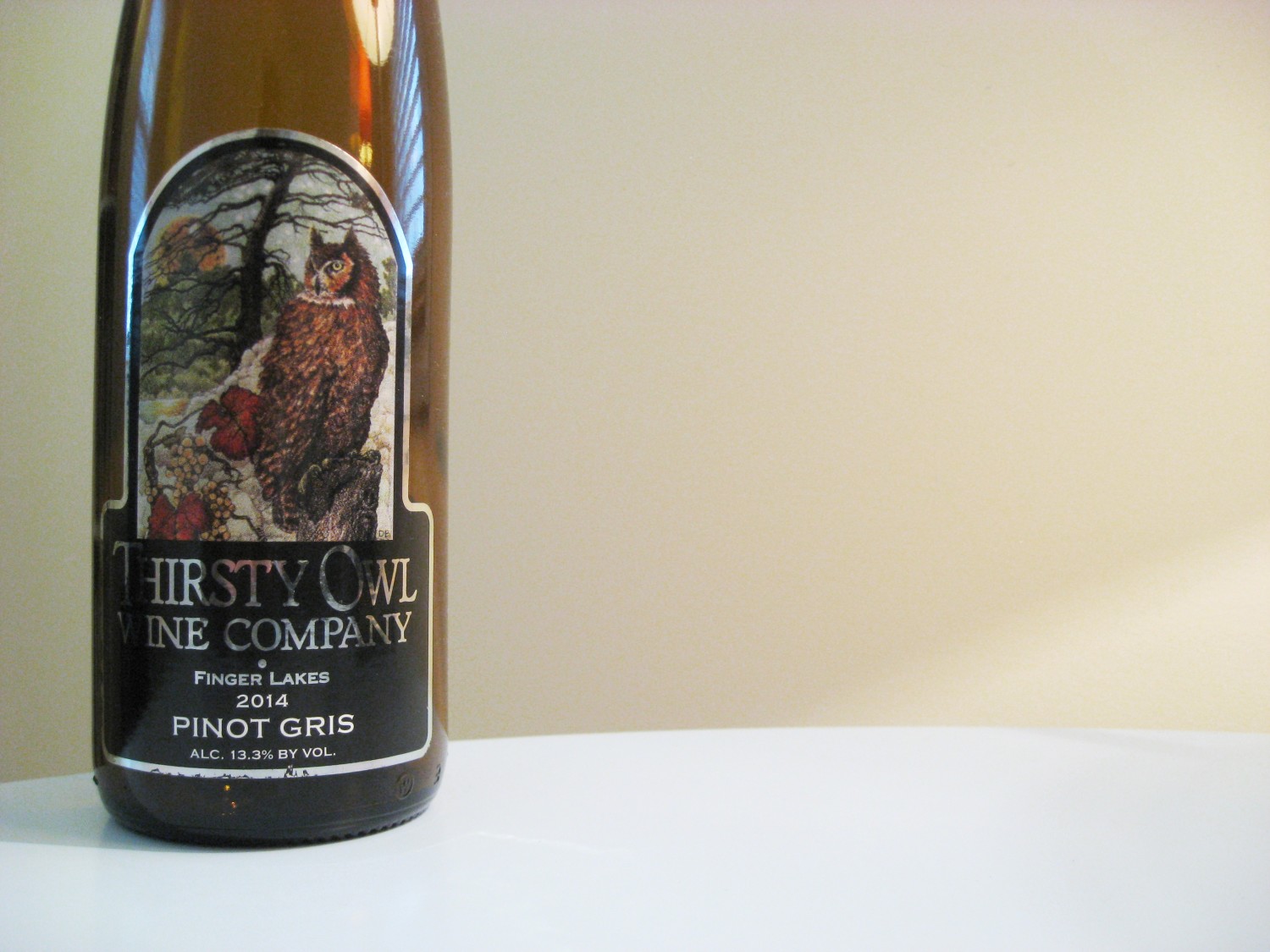 Thirsty Owl Wine Company, Pinot Gris 2014, Finger Lakes, New York, Wine Casual