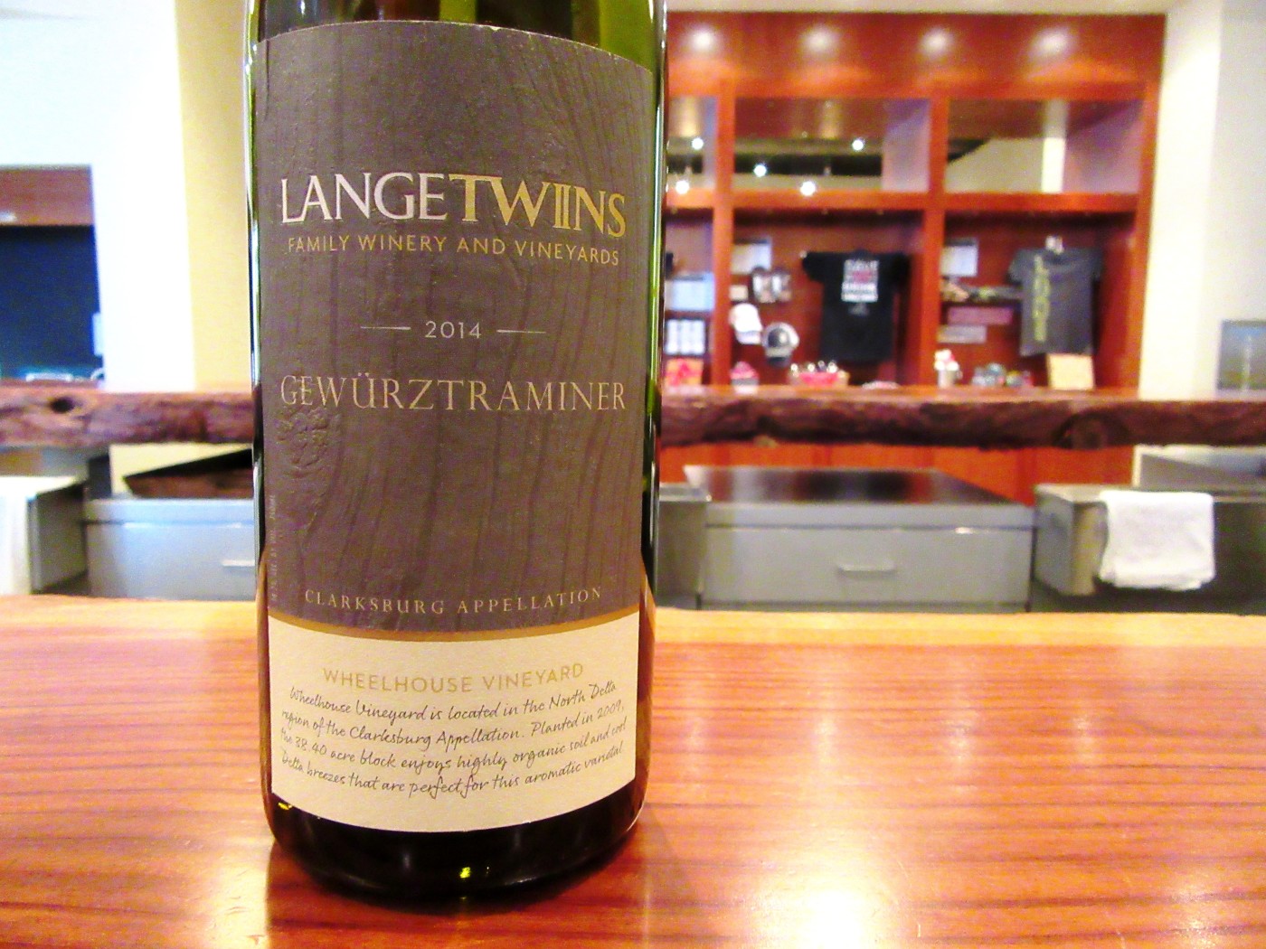 LangeTwins Family Winery and Vineyards, Gewürztraminer 2014, Wheelhouse Vineyard, Clarksburg, California, Wine Casual