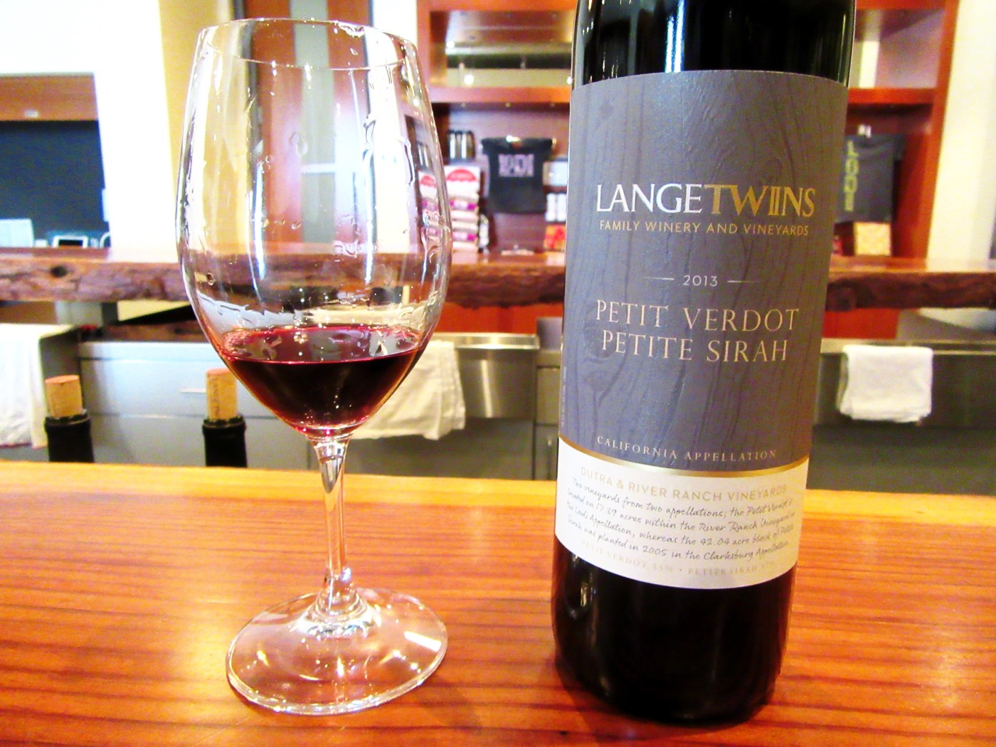 LangeTwins Family Winery and Vineyards, Petit Verdot Petite Sirah 2013, Dutra & River Ranch Vineyards, California, Wine Casual