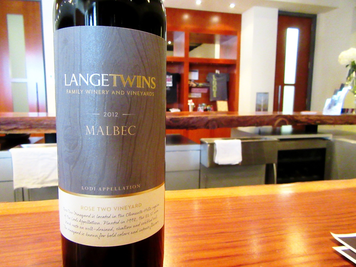 LangeTwins Family Winery and Vineyards, Malbec 2012, Lodi, California, Wine Casual