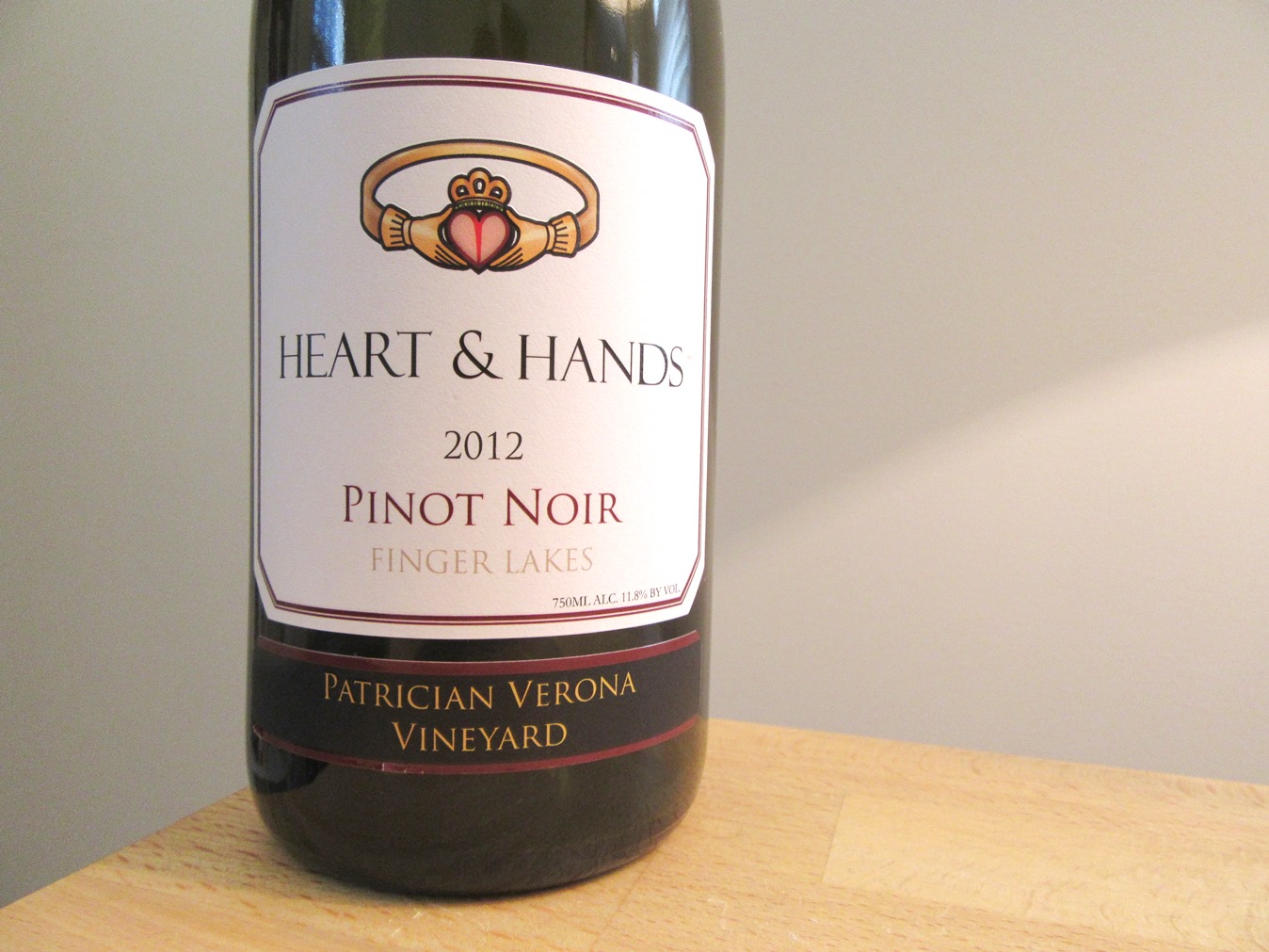 Heart & Hands Wine Company, Pinot Noir 2012, Patrician Verona Vineyard, Finger Lakes, New York, Wine Casual