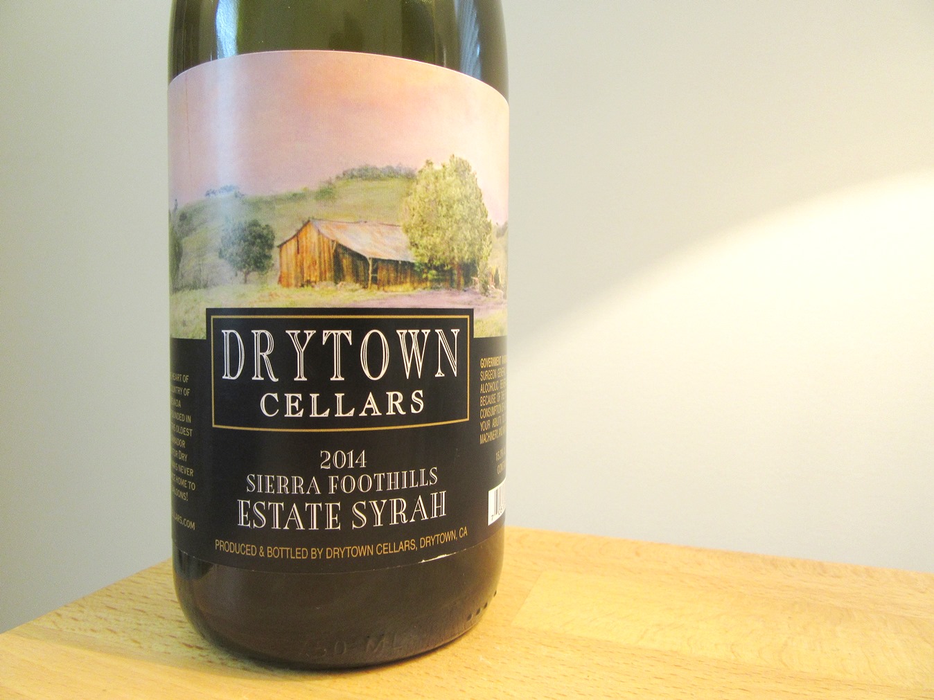 Drytown Cellars, Estate Syrah 2014, Sierra Foothills, California, Wine Casual