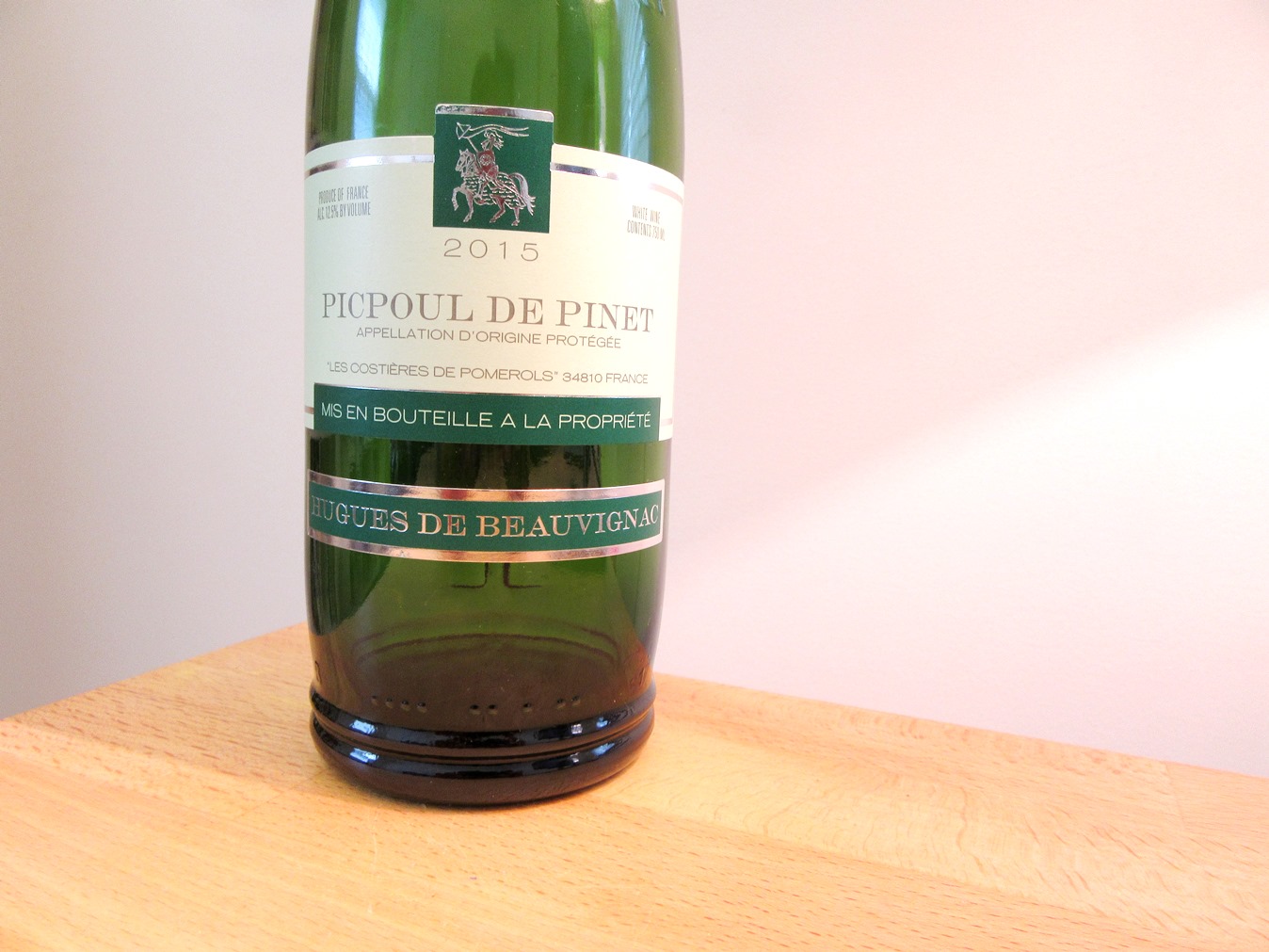 Les Costières de Pomerols Hugues De Beauvignac, Picpoul de Pinet 2015, France, Wine Casual
