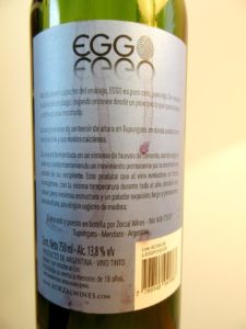 Zorzal, Eggo Franco Cabernet Franc 2014, Tupangato, Argentina, Wine Casual