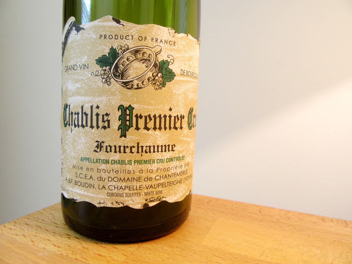 Domaine Chantemerle, Fourchaume Chablis Premier Cru 2015, France, Wine Casual