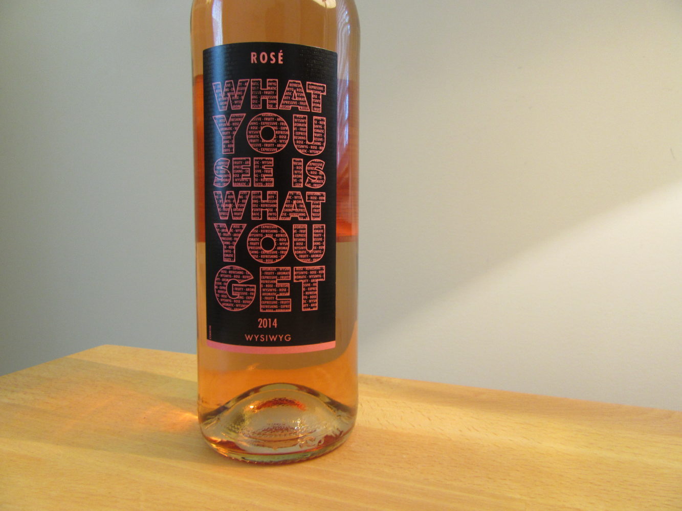 What You See Is What You Get (WYSIWYG) Rosé 2014, Pays D’OC IGP, France, Wine Casual