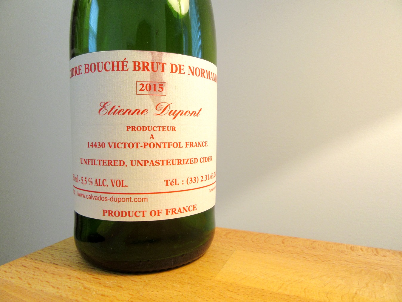 Etienne Dupont, Cidre Bouché Brut De Normandie 2015, France, Wine Casual