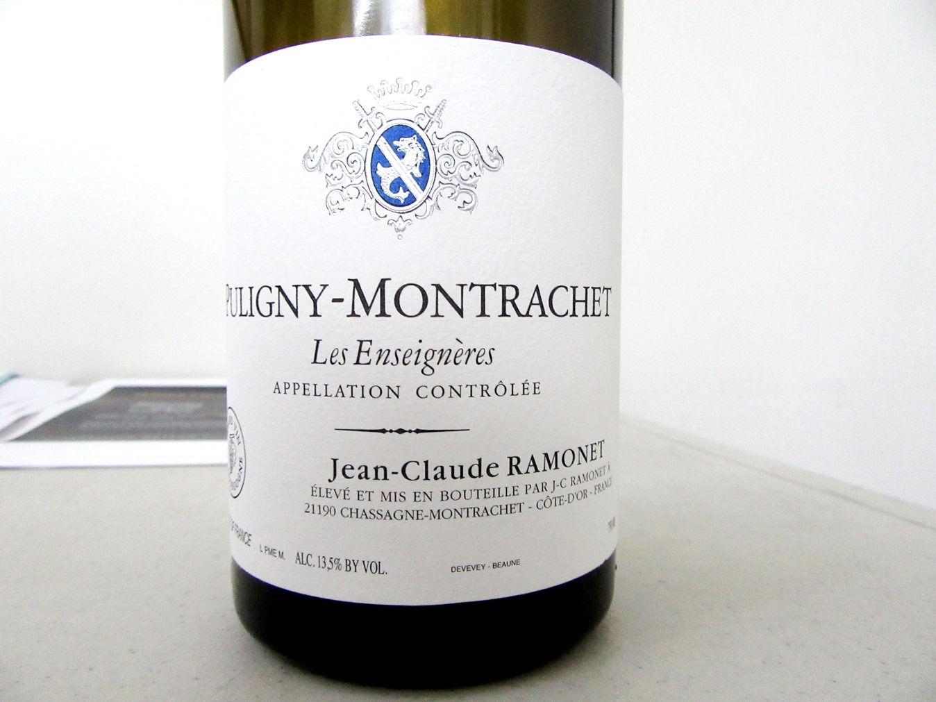 Jean-Claude Ramonet, Les Enseignères Puligny-Montrachet Premier Cru 2014, Burgundy, France, Wine Casual
