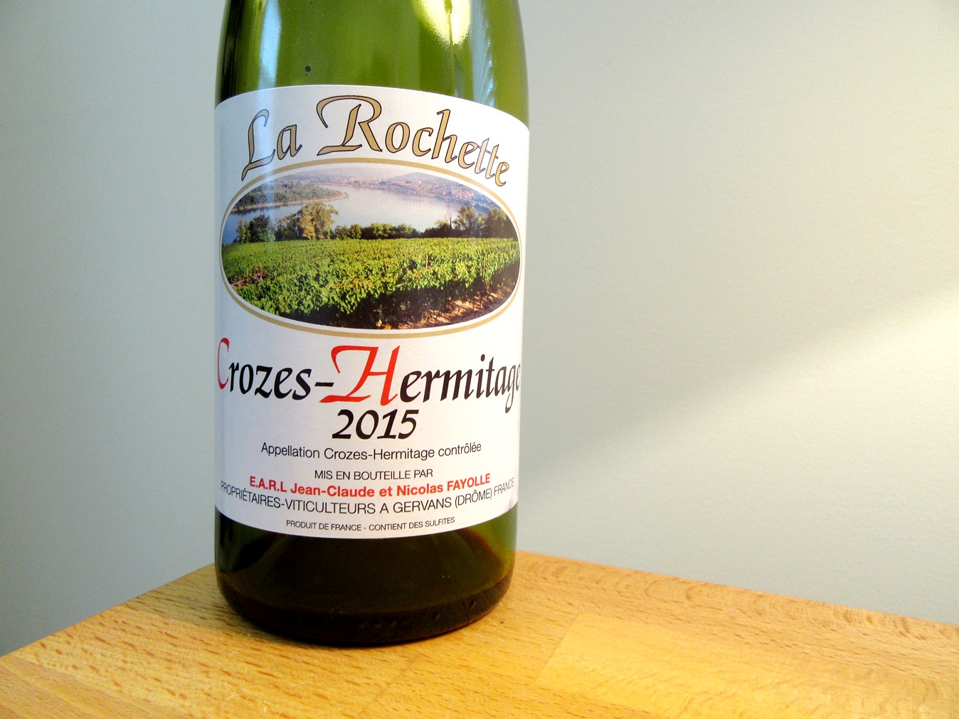 Domaine Jean-Claude et Nicolas Fayolle, La Rochette Crozes-Hermitage 2015, Rhône, France, Wine Casual