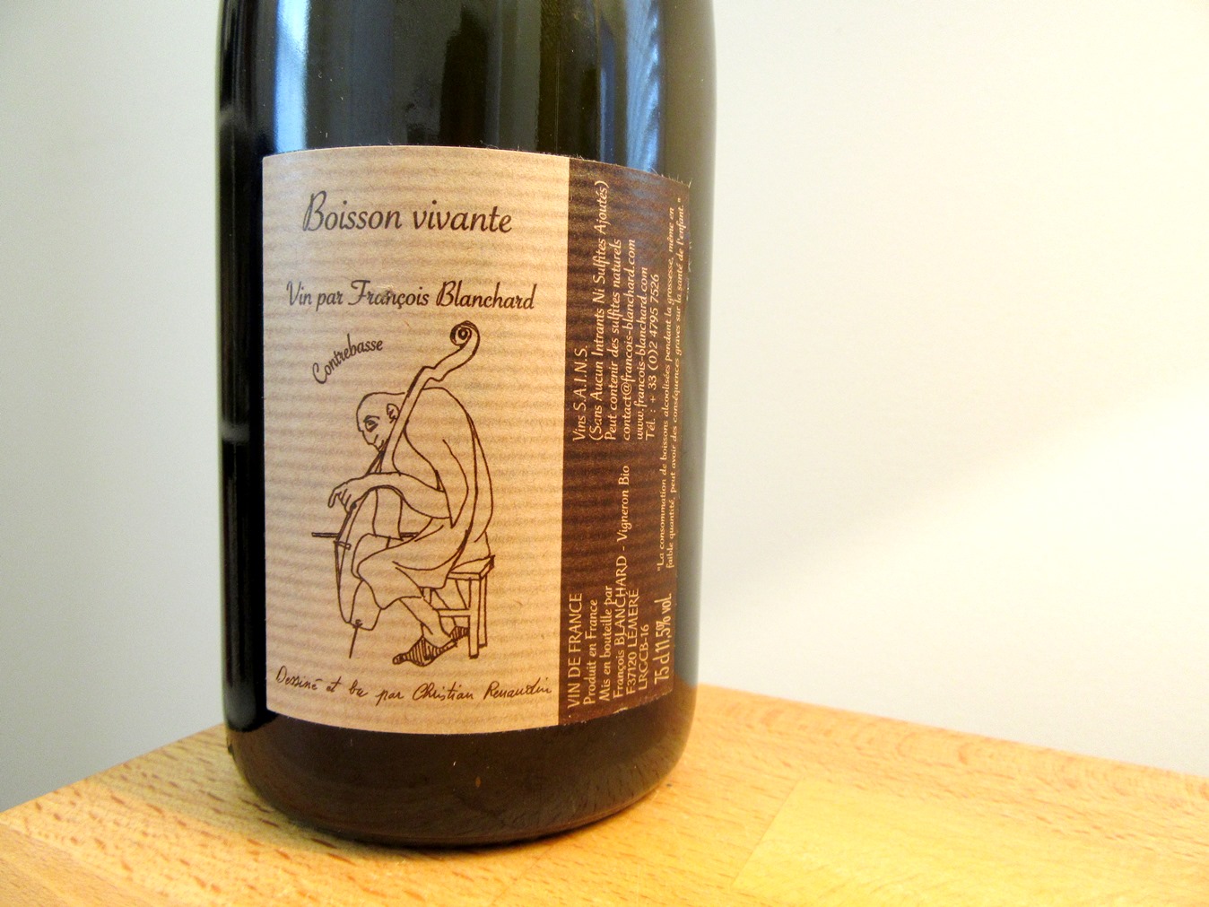 Francois Blanchard, Boisson Vivante 2016, Le Grand Clére Cabernet Franc, Vin De France, France, Wine Casual