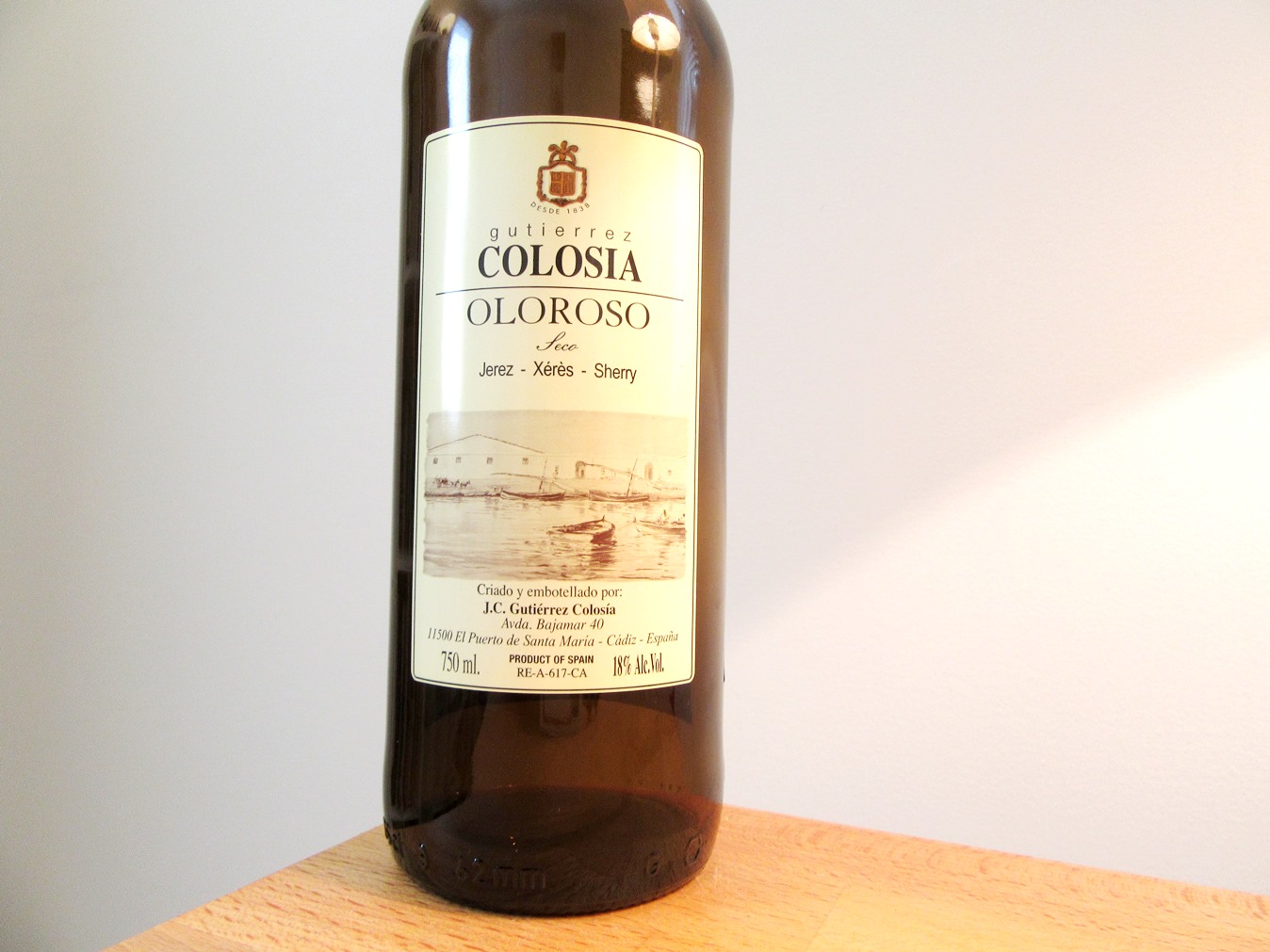 Gutierrez, Colosia Oloroso Sherry, Andalusia, Spain, Wine Casual
