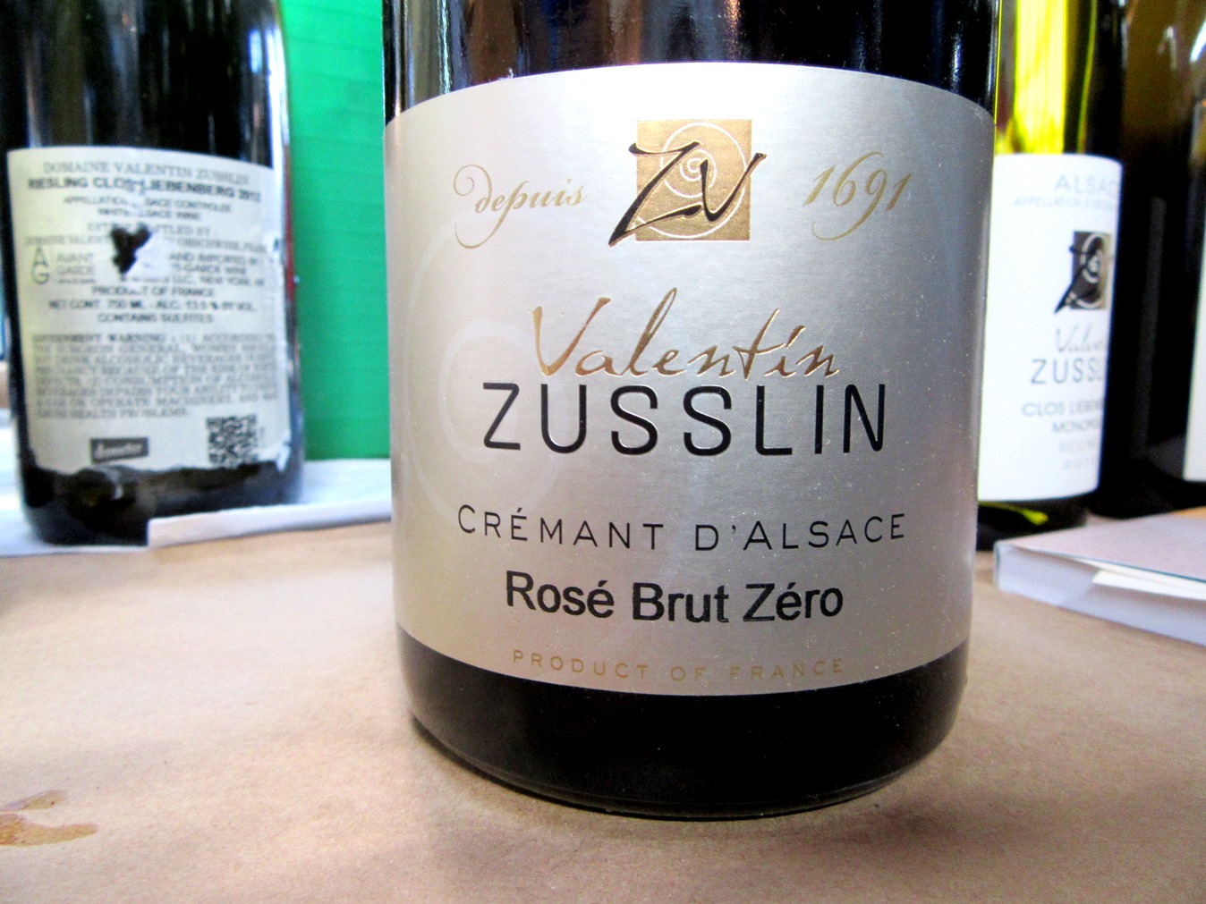 Domaine Valentin Zusslin, Crémant d’Alsace Rosé Brut Zero, Alsace, France, Wine Casual
