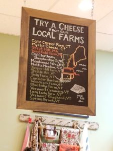 A sampling of cheeses available at Fairfield Cheese