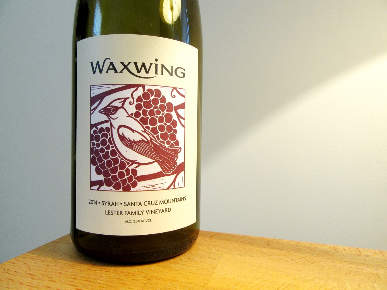 Waxwing, Syrah 2014, Lester Family Vineyard, Santa Cruz Mountains, California, Wine Casual