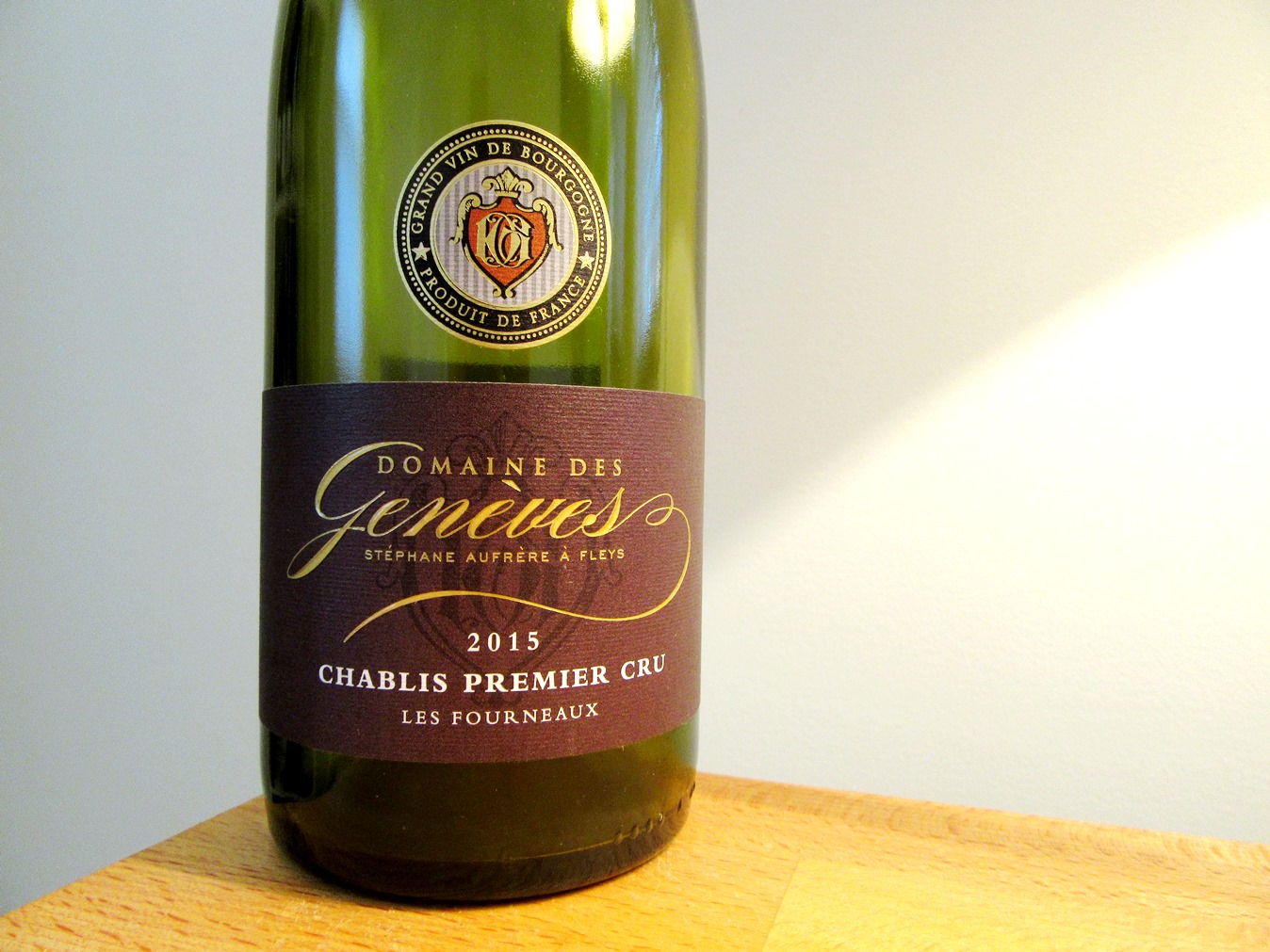 Domaine des Genèves, Les Fourneaux Premier Crus Chablis 2015, Burgundy, France, Wine Casual