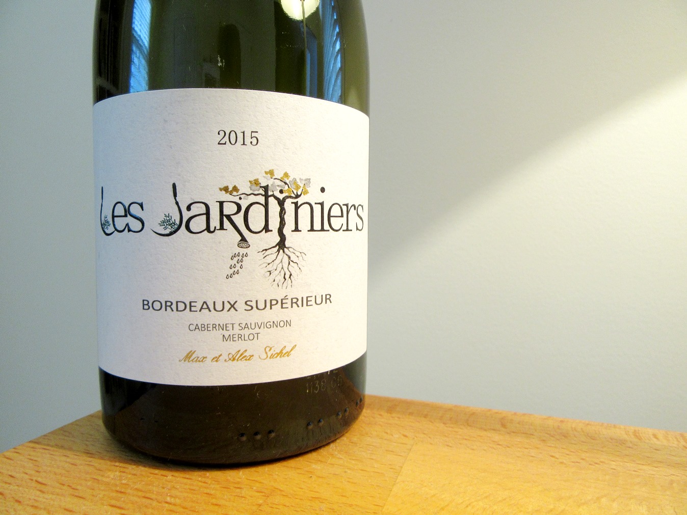 Max et Alex Sichel, Les Jardiniers Bordeaux Superieur 2015, France, Wine Casual