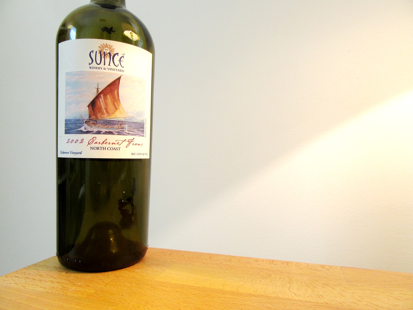 Sunce Winery & Vineyard, Cabernet Franc 2002, Nickerson Vineyard, North Coast, California, Wine Casual