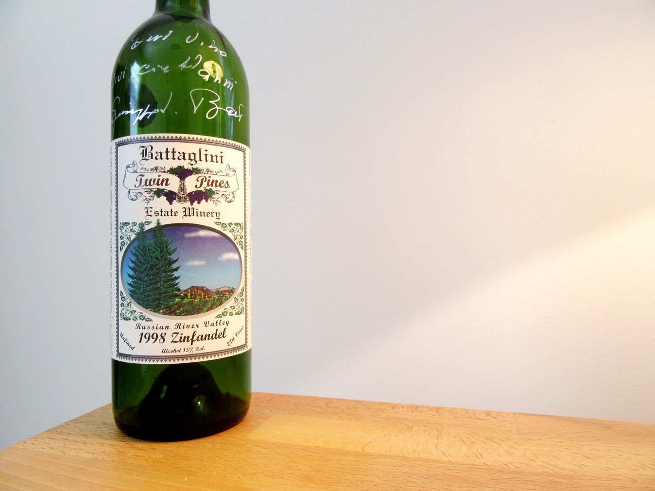 Battaglini Estate Winery, Twin Pines Old Vines Zinfandel 1998, Russian River Valley, California, Wine Casual