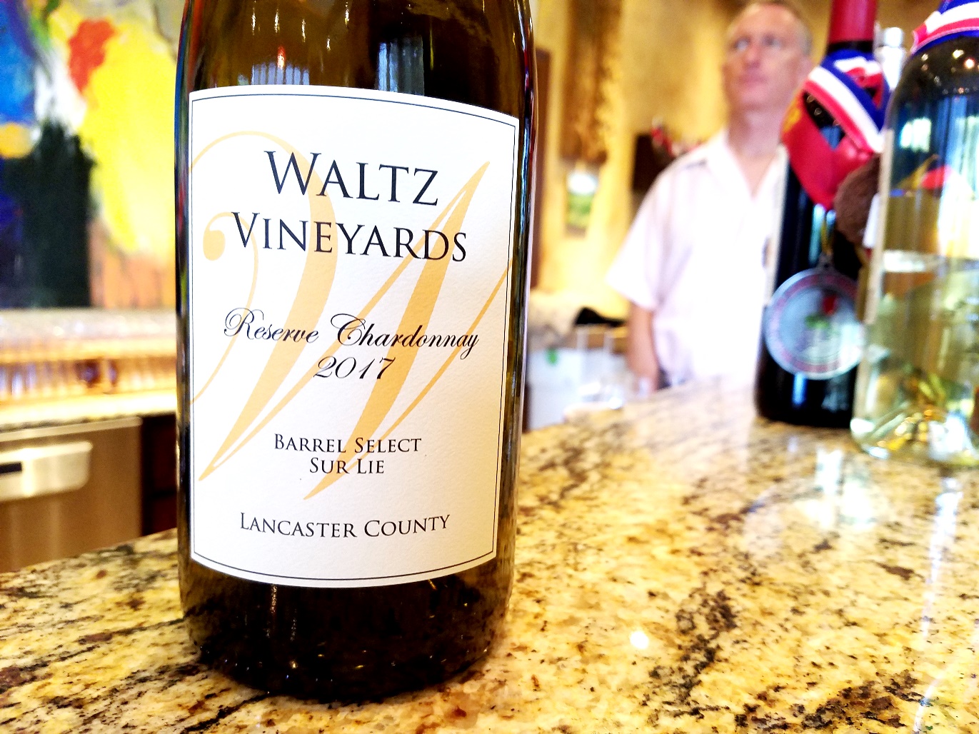 Waltz Vineyards, Reserve Chardonnay 2017, Barrel Select Sur Lie, Lancaster County, Pennsylvania , Wine Casual