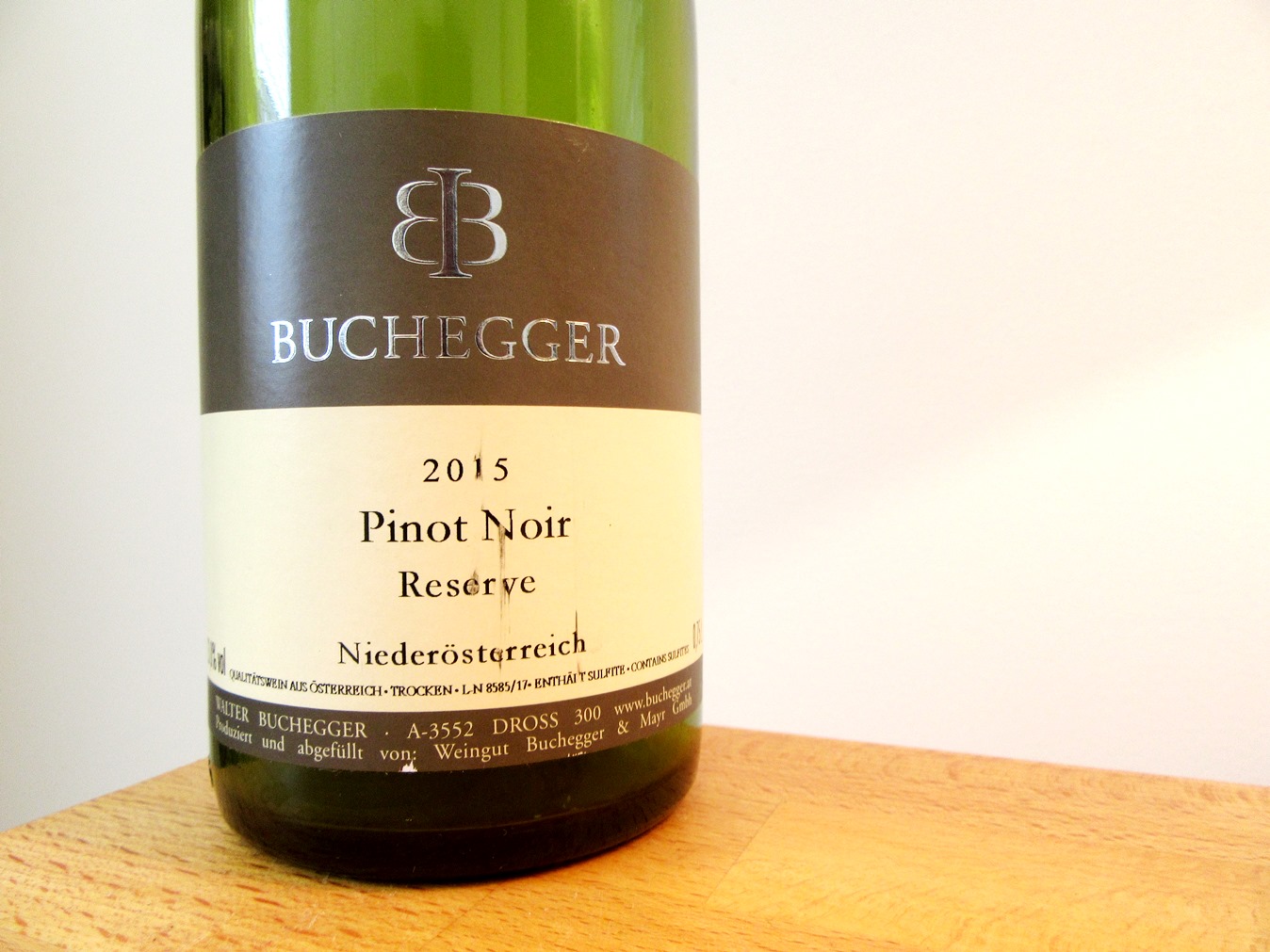 Weingut Buchegger, Pinot Noir 2015, Niederösterreich, Austria, Wine Casual