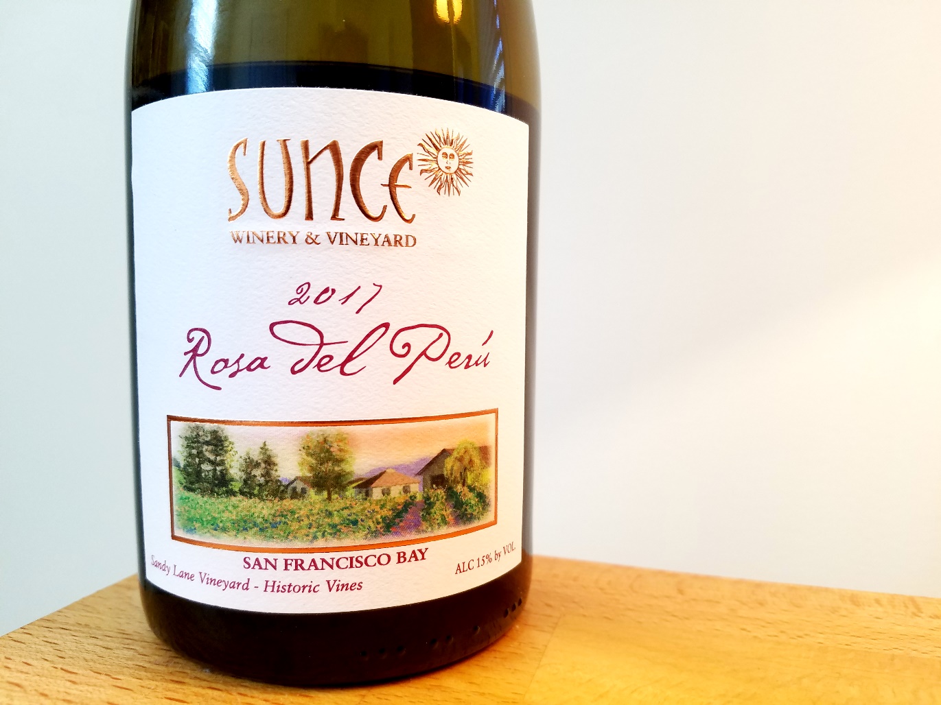 Sunce Winery & Vineyard, Rosa del Perú 2017, Sandy Lane Vineyard – Historic Vines, San Francisco Bay, California, Wine Casual