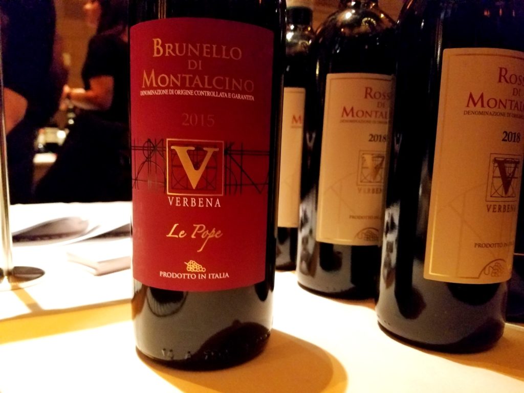 Verbena Le Pope Brunello di Montalcino 2015, Benvenuto Brunello 2020 New York City, Wine Casual