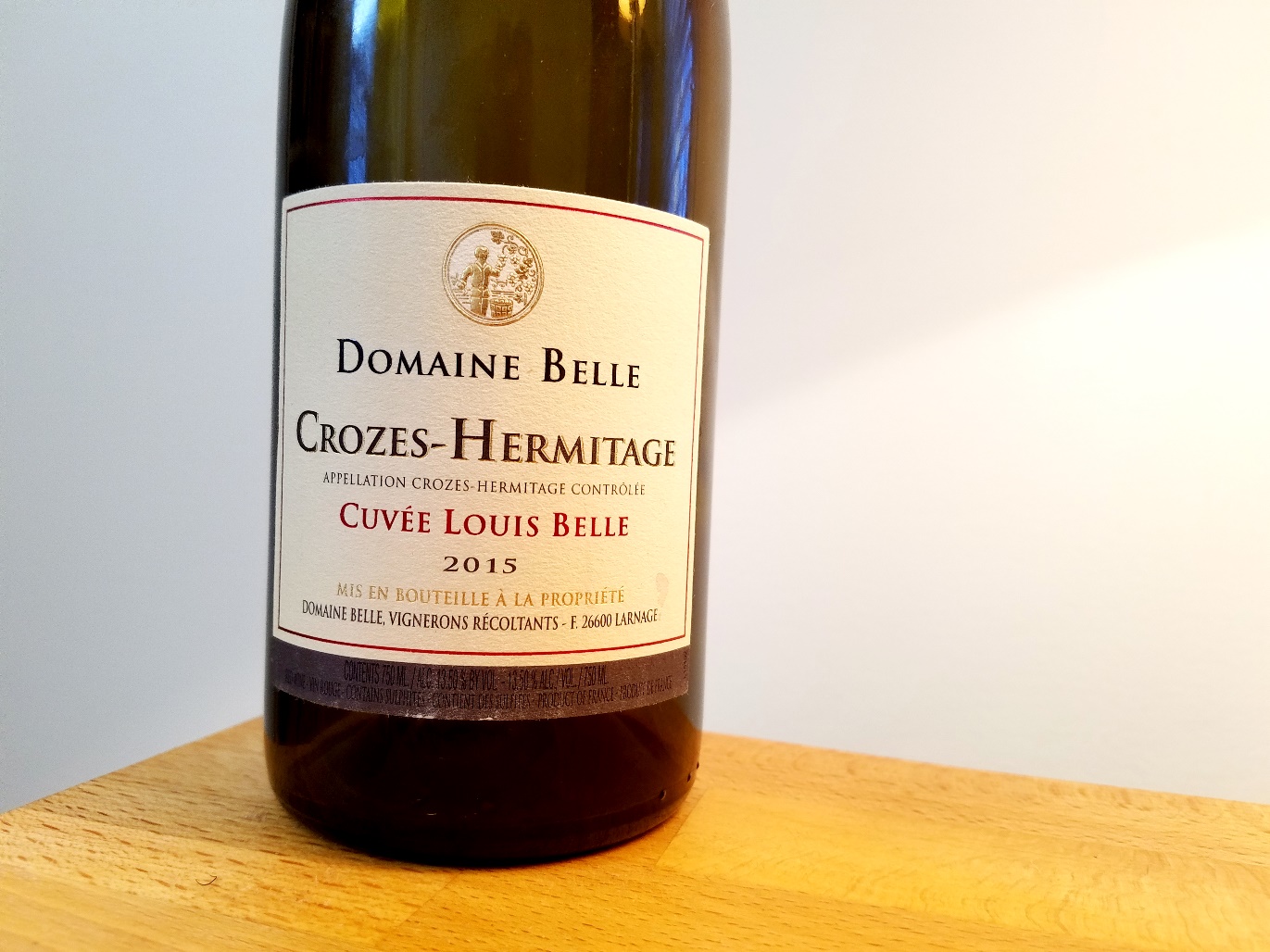 Domaine Belle, Cuvée Louis Belle Crozes-Hermitage 2015, Rhone, France, Wine Casual