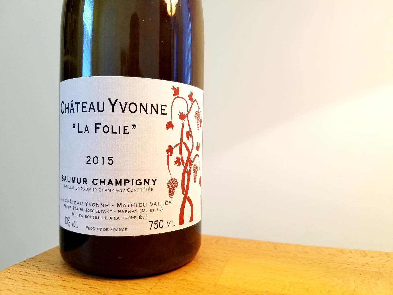 Château Yvonne, La Folie Saumur Champigny 2015, Loire, France, Wine Casual