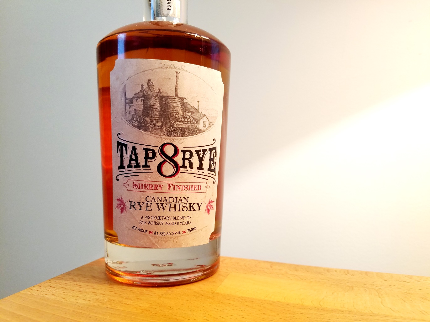 Tap Rye, 8 Years Sherry Finished Canadian Rye Whisky, Canada, Wine Casual