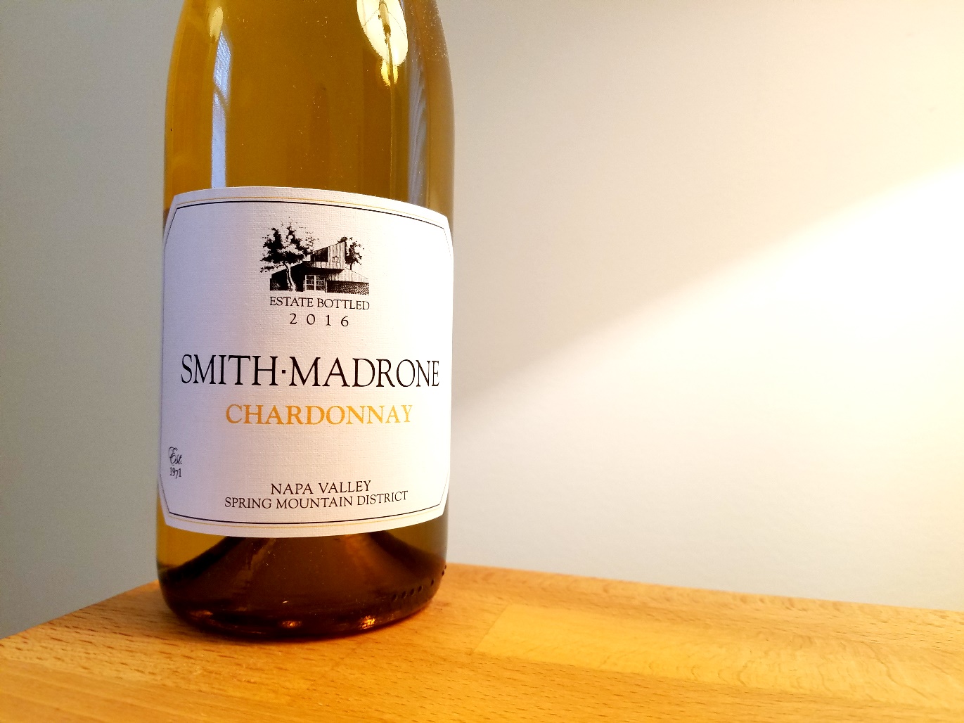 Smith-Madrone Vineyards and Winery, Chardonnay 2016, Spring Mountain District, Napa Valley, California, Wine Casual