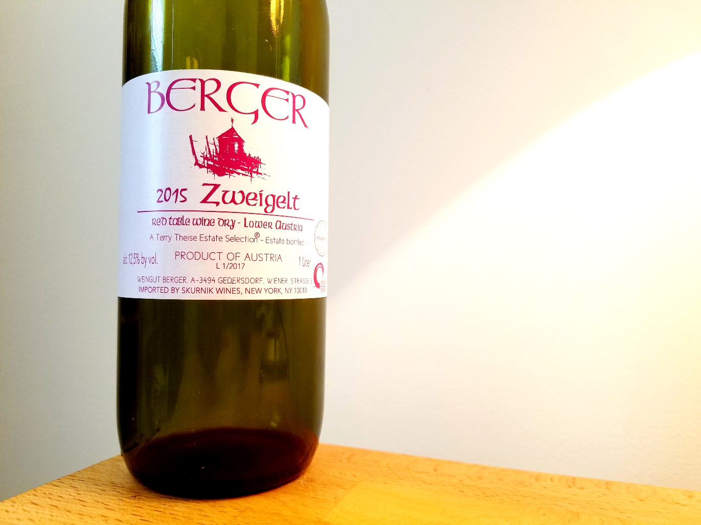 Berger, Zweigelt 2015, Austria. Wine Casual