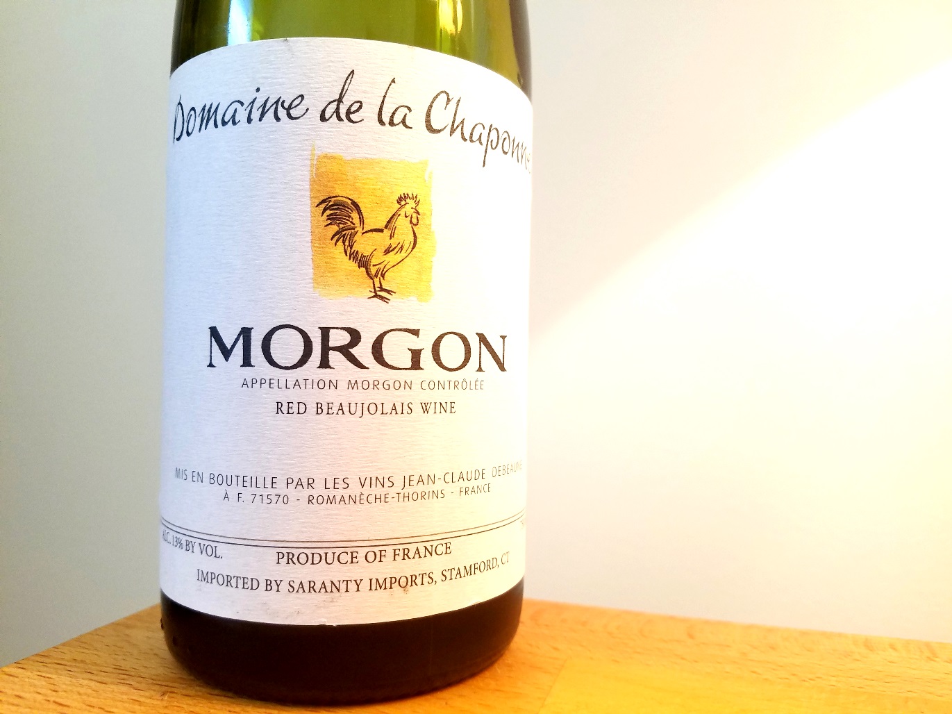 Jean Claude Debeaune, Domaine de la Chaponne Morgon 2017, Beaujolais, France, Wine Casual