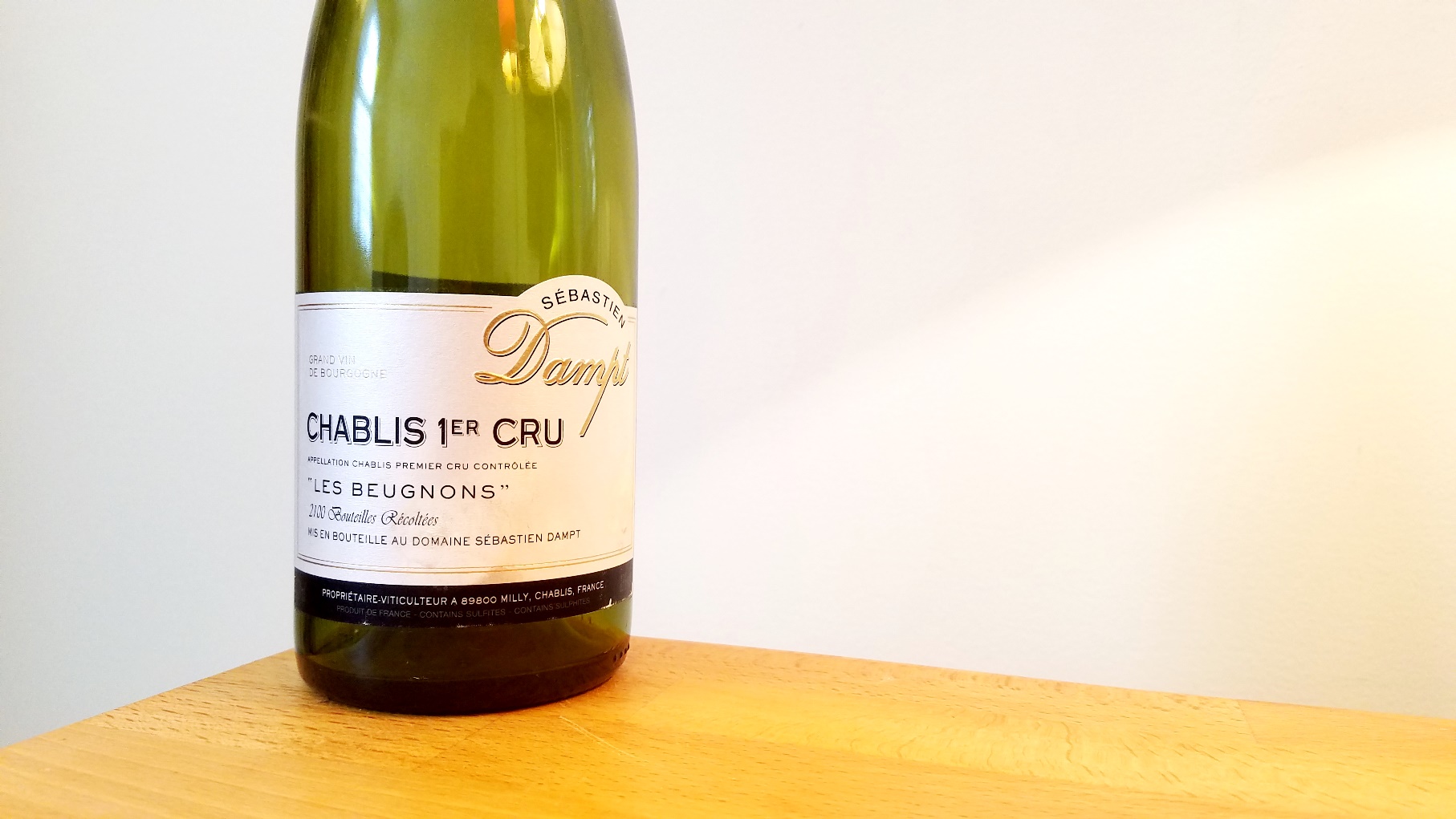 Sébastien Dampt, Les Beugnons Premier Cru Chablis 2015, Burgundy, France, Wine Casual