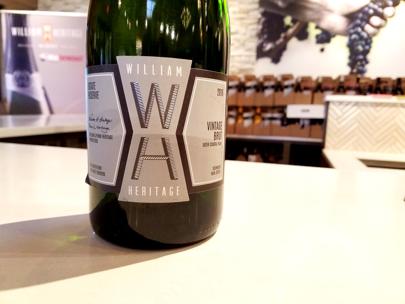 William Heritage Winery, Estate Reserve Vintage Brut 2016, Outer Coastal Plain, New Jersey, Wine Casual
