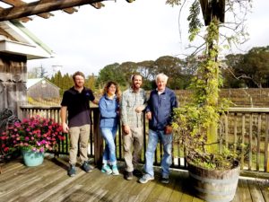  Cape May Winery & Vineyard Team (L-R) including Jackson Sole, Assistant Winemaker; Betsy Sole, General Manager; Mike Mitchell, Winemaker; and Toby Craig, Owner.