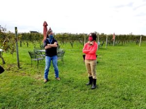 Auburn Road Vineyards owners co-owners and married couple, Julianne & Scott Donnini, are two ex-attorneys from Philadelphia who gave up lawyering to plant a vineyard in New Jersey. Wine Casual