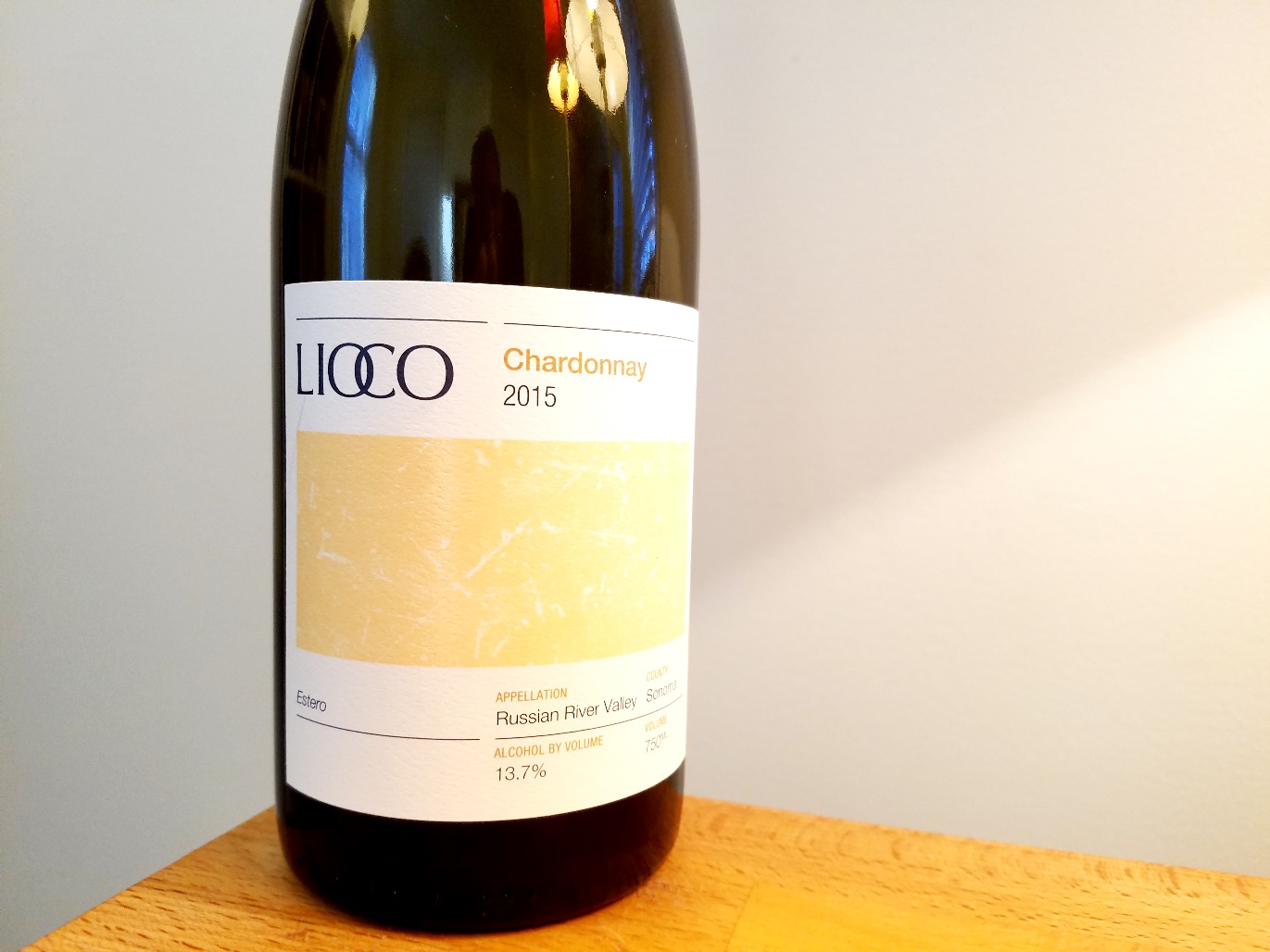 Lioco, Estero Chardonnay 2015, Russian River Valley, California, Wine Casual