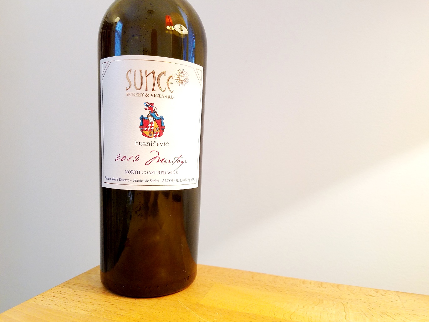 Sunce Winery & Vineyard, Winemaker’s Reserve Franicevic Series Meritage 2012, North Coast, California, Wine Casual