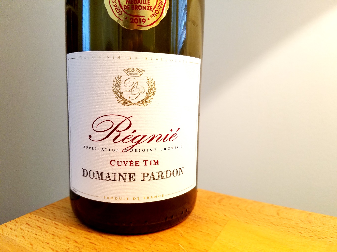 Domaine Pardon, Cuvée Tim, Régnié 2018, Beaujolais, France, Wine Casual