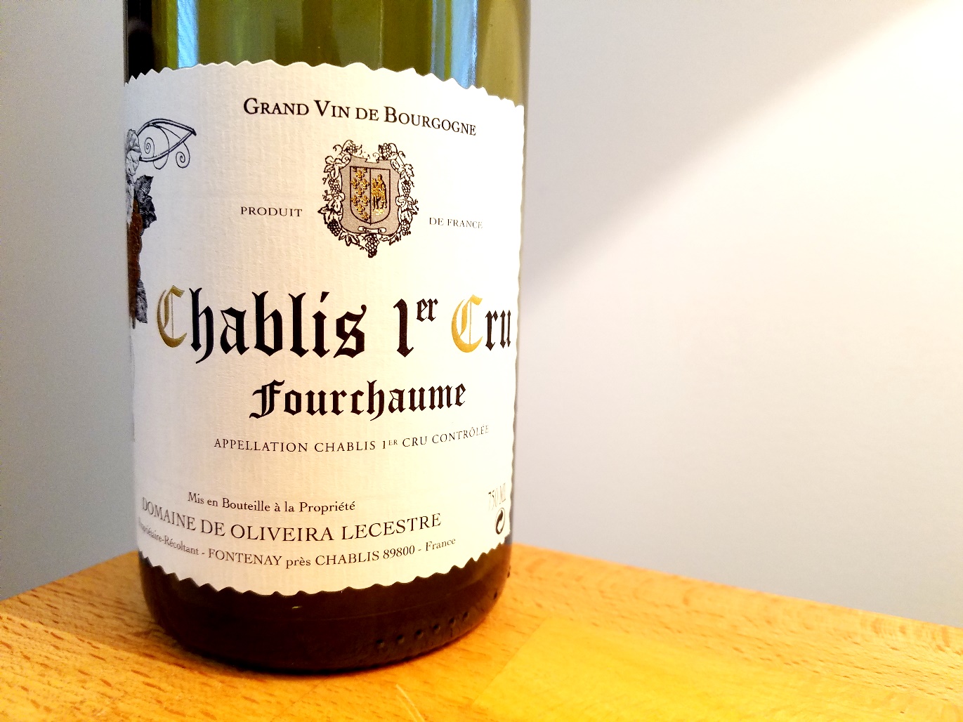 Domaine de Oliveira Lecestre, Fourchaume Chablis Premier Cru 2018, Burgundy, France, Wine Casual